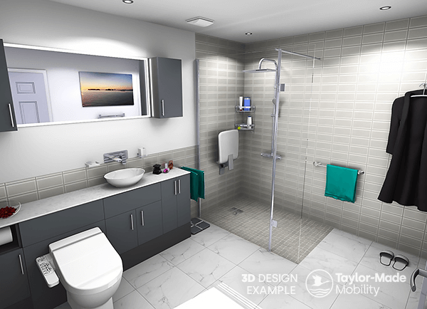 3D computer bathroom design example