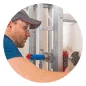 Man installing shower