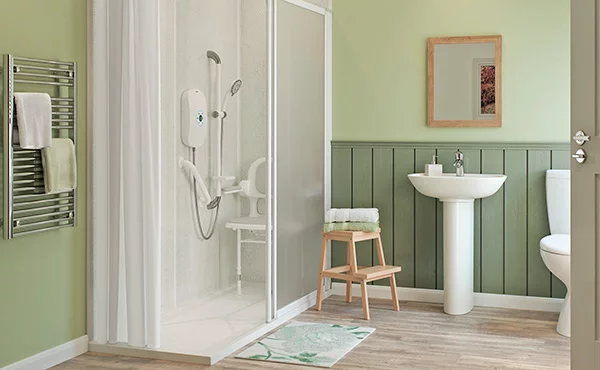 Walk-in easy access shower