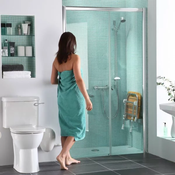 walk-in-shower-bathroom-600 Woman walking into a shower cubicle