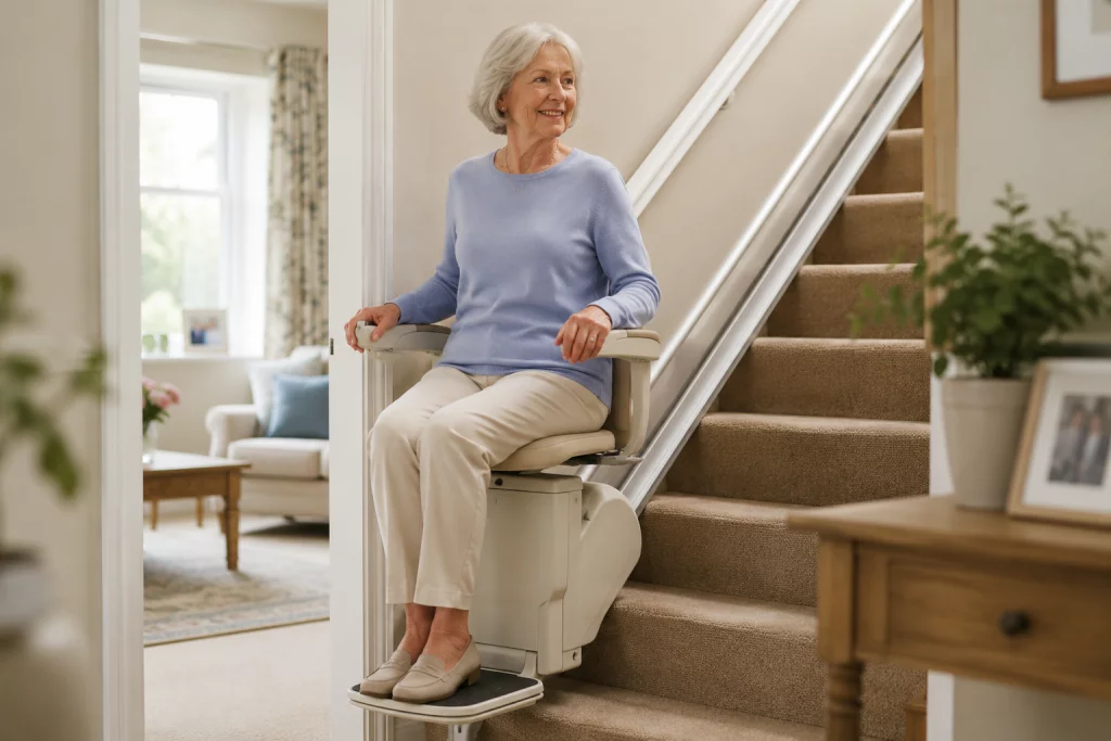 Hospital Discharge Support: How Home Adaptations Can Help 4 An example of a fitted stair lift in the home to improve accessibility