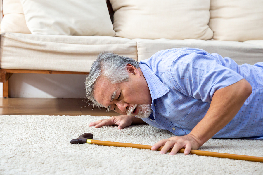 Elderly person experiencing frequent falls 