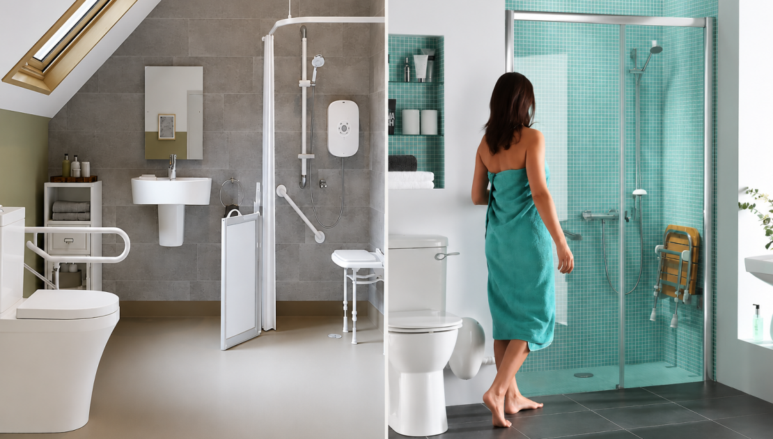 Wet Rooms vs Walk-In Showers: Which One Is Right for You? 1 Comparison photo of walk-in shower vs wet room