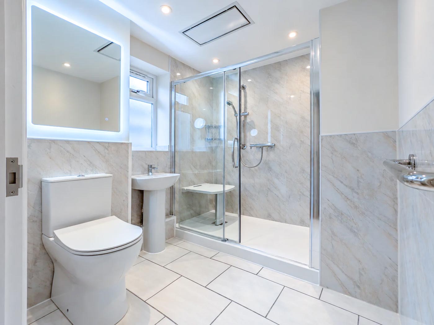 abingdon-walk-in-shower-1400 Case study after image of accessible bathroom
